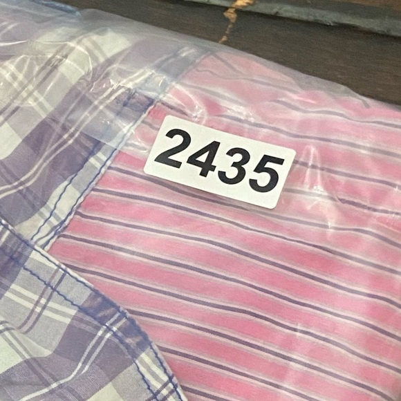 New! Free People We The Free Montauk Gingham Plaid Shirt pink purple 2435 - Picture 12 of 13